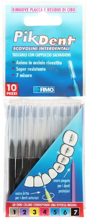 PIKDENT STUZZICOLINO 7 NERO 10 PEZZI - Farmadott.it