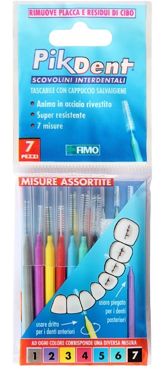 PIKDENT STUZZICOLINO 1 BUSTINA CON 7 MISURE ASSORTITE - Farmadott.it