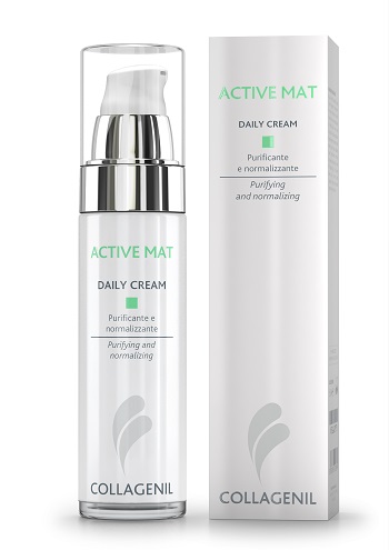 COLLAGENIL ACTIVE MAT DAILY CREAM SEBOREGOLATRICE/PURIFICANTE PER LA PELLE DEL VISO FLACONE 50 ML - Farmadott.it