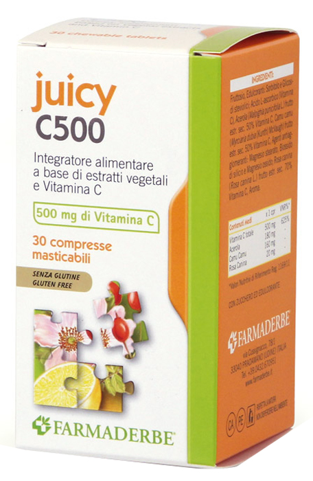 JUICY C500 30 COMPRESSE MASTICABILI - Farmadott.it