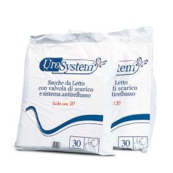 SACCA DI DRENAGGIO DA LETTO PER INCONTINENZA UROSYSTEM TUBO 90 CM CON SCARICO 30 PEZZI - Farmadott.it