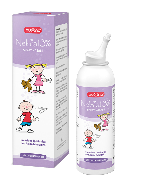 NEBIAL SOLUZIONE SALINA IPERTONICA DI SODIO CLORURO AL 3% CON ACIDO IALURONICO SPRAY NASALE 100 ML - Farmadott.it