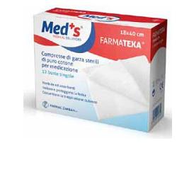 GARZA COMPRESSA MEDS FARMATEXA 12/8 18X40CM 12 PEZZI - Farmadott.it