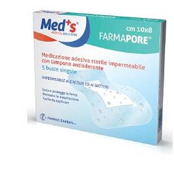 MEDICAZIONE MEDS PORE ADESIVA IMPERMEABILE 10X8CM 5 PEZZI - Farmadott.it