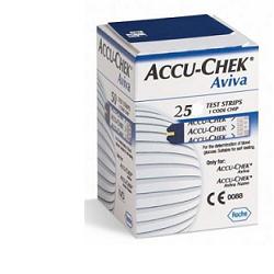 STRISCE MISURAZIONE GLICEMIA ACCU-CHEK AVIVA BRK RETAIL 25 PEZZI - Farmadott.it