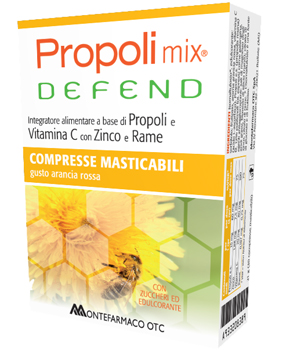 PROPOLI MIX DEFEND 30 COMPRESSE MASTICABILI GUSTO ARANCIA - Farmadott.it