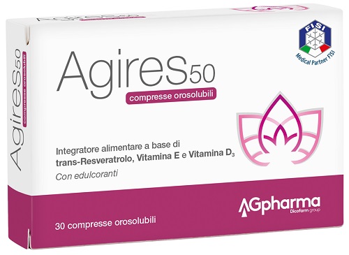 AGIRES 50 30 COMPRESSE OROSOLUBILI SCATOLA 5,4 G - Farmadott.it