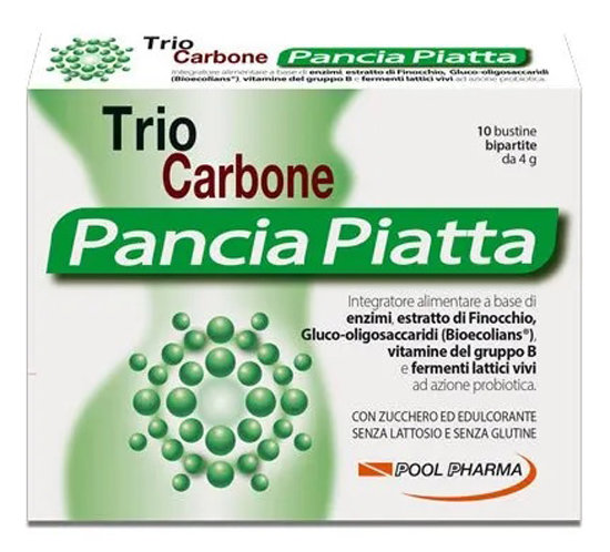 TRIOCARBONE PANCIA PIATTA 10 BUSTINE BIPARTITE 4 G - Farmadott.it