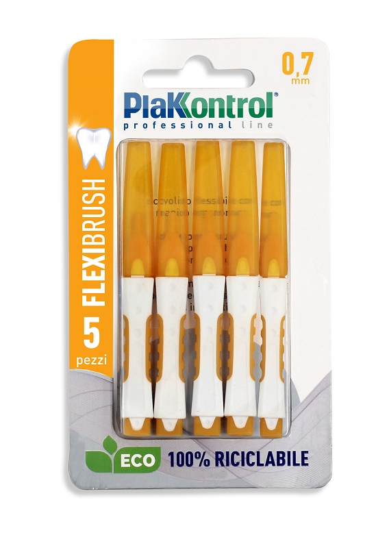 PLAKKONTROL SCOVOLINO INTERDENTALE FLEXI BRUSH07 BLISTER 5 PEZZI - Farmadott.it