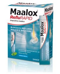 SOSPENSIONE ORALE MAALOX REFLURAPID 20 BUSTINE MONODOSE DA 10 ML - Farmadott.it