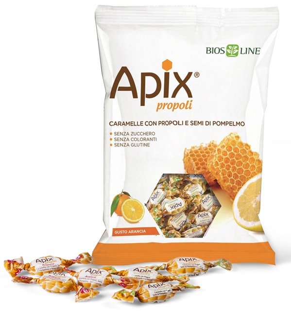 APIX PROPOLI CARAMELLA ARANCIA 50 G BIOSLINE - Farmadott.it