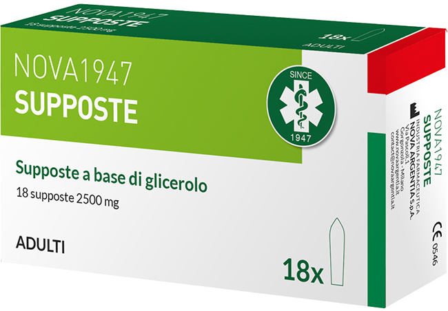 NOVA1947 GLICEROLO 2500MG SUPPOSTE ADULTI 18 PEZZI - Farmadott.it