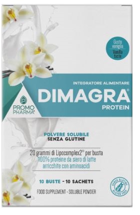 DIMAGRA PROTEIN POLVERE SOLUBILE GUSTO VANIGLIA 10 BUSTINE - Farmadott.it