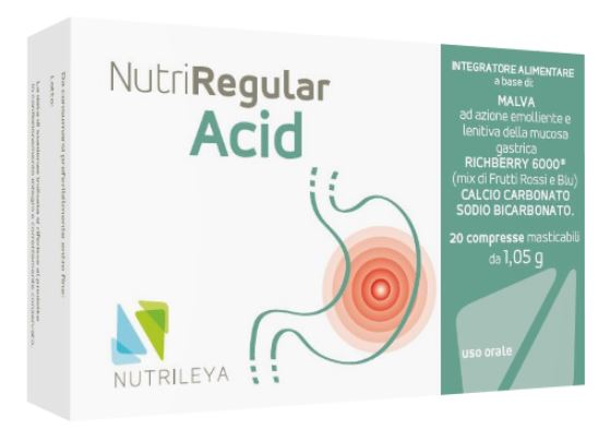 NUTRIREGULAR ACID 20 COMPRESSE MASTICABILI - Farmadott.it
