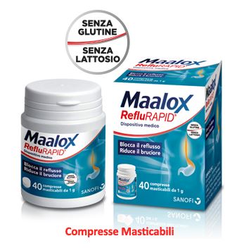 MAALOX REFLURAPID 40 COMPRESSE MASTICABILI - Farmadott.it