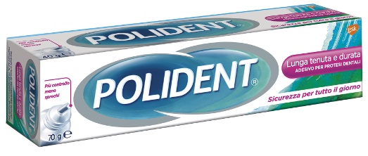 ADESIVO PROTESI DENTALI POLIDENT LUNGA TENUTA 70 G - Farmadott.it