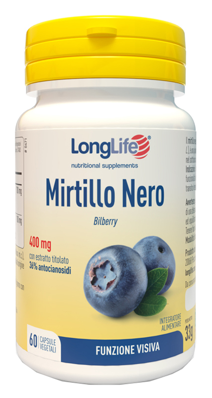 LONGLIFE MIRTILLO NERO 60 CAPSULE VEGETALI - Farmadott.it