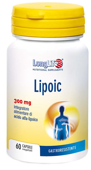 LONGLIFE LIPOIC 300 MG 60 CAPSULE VEGETALI DA 500 MG - Farmadott.it
