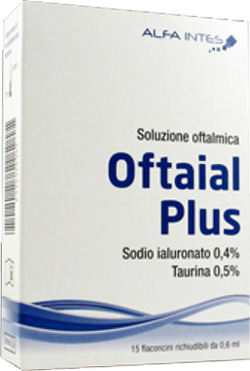 SOLUZIONE OFTALMICA OFTAIAL PLUS ACIDO IALURONICO 0,4% E TAURINA 15 FLACONCINI RICHIUDIBILI DA 0,6 ML - Farmadott.it