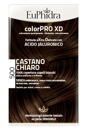 EUPHIDRA COLORPRO XD 500 CAST CHIARO GEL COLORANTE CAPELLI IN FLACONE + ATTIVANTE + BALSAMO + GUANTI - Farmadott.it