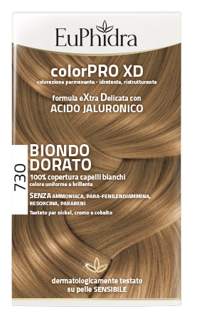 EUPHIDRA COLORPRO XD 730 BIONDO DORATO GEL COLORANTE CAPELLI IN FLACONE + ATTIVANTE + BALSAMO + GUANTI - Farmadott.it