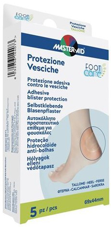 IDROCOLLOIDE MASTER-AID FOOTCARE VESCICHE TALLONE 69X44 MM 5 PEZZI A1 - Farmadott.it