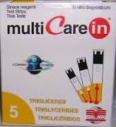 TEST TRIGLICERIDI MULTICARE IN STRISCE CON ASPIRAZIONE CAPIILLARE 5 PEZZI - Farmadott.it