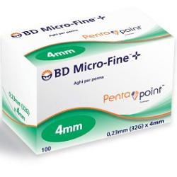 AGO PER PENNA DA INSULINA BD MICROFINE PENTAPOINT GAUGE 32 4 MM 100 PEZZI - Farmadott.it