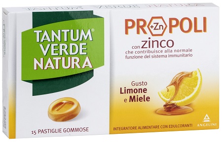 TANTUM VERDE NATURA 15 PASTIGLIE GOMMOSE LIMONE & MIELE - Farmadott.it