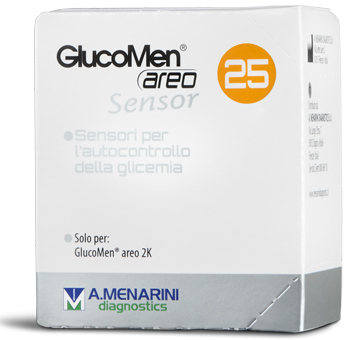 STRISCE MISURAZIONE GLICEMIA GLUCOMEN AREO SENSOR 25 PEZZI - Farmadott.it