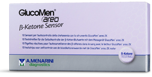STRISCE MISURAZIONE CHETONEMIA GLUCOMEN AREO B-KETONE SENSOR 10 PEZZI - Farmadott.it