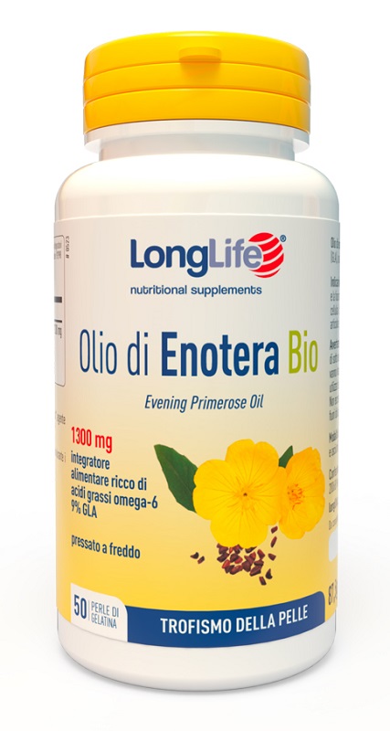 LONGLIFE OLIO ENOTERA BIO 1300 MG 50 PERLE IN GELATINA - Farmadott.it