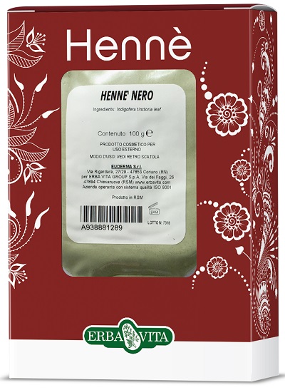 HENNE COLORANTE CAPELLI NERO 100 G - Farmadott.it