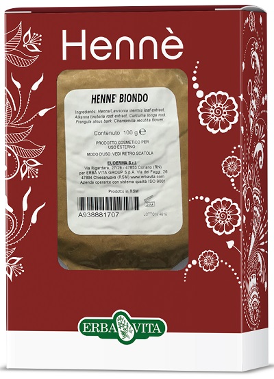 HENNE COLORANTE CAPELLI BIONDO 100 G - Farmadott.it