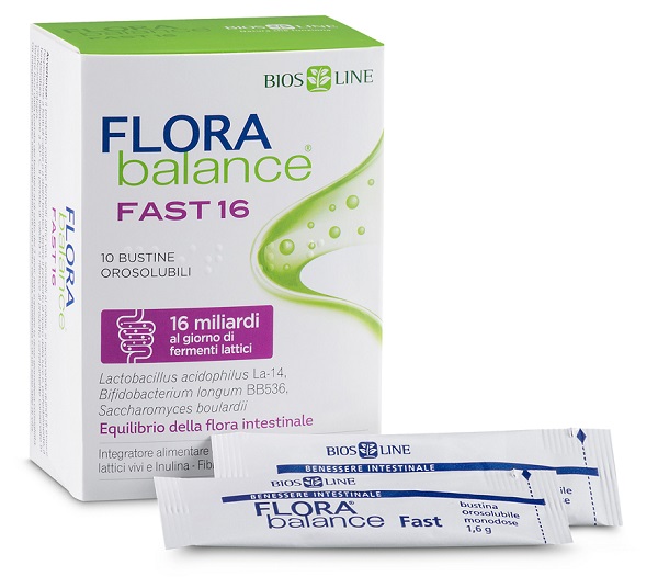 BIOSLINE FLORABALANCE FAST 10 BUSTINE OROSOLUBILI - Farmadott.it