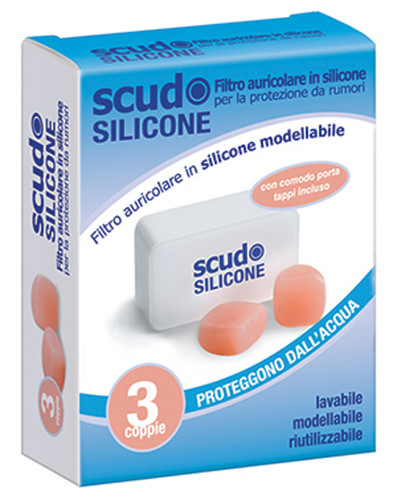 TAPPO AURICOLARE EARPLUG SCUDO IN SILICONE 3 COPPIE 6 PEZZI ARTICOLO 7EN091 - Farmadott.it