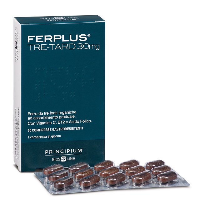 PRINCIPIUM FERPLUS TRE RETARD 30MG 30 COMPRESSE GASTRORESISTENTI - Farmadott.it