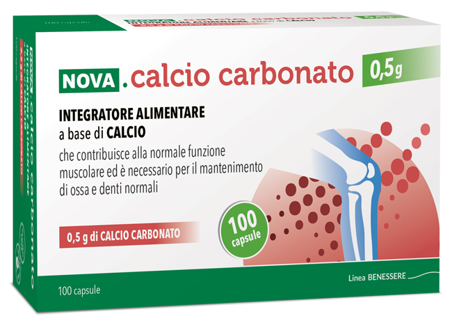 NOVA CALCIO CARBONATO 0,5 G 100 CAPSULE - Farmadott.it