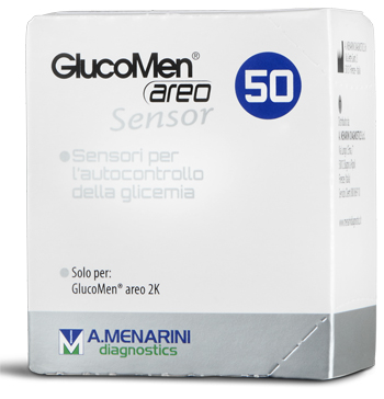 STRISCE MISURAZIONE GLICEMIA GLUCOMEN AREO SENSOR 50 PEZZI - Farmadott.it