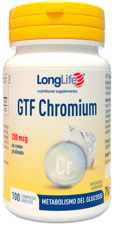 LONGLIFE GTF CHROMIUM 100 COMPRESSE RIVESTITE - Farmadott.it