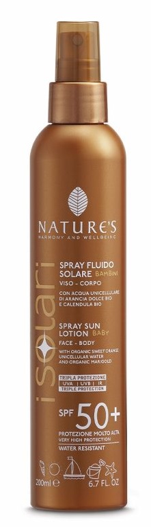NATURE'S I SOLARI SPRAY FLUIDO BAMBINI SPF50+ 200 ML - Farmadott.it