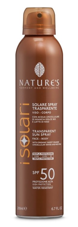 NATURE'S I SOLARI SPRAY TRASPARENTE SPF50 200 ML - Farmadott.it