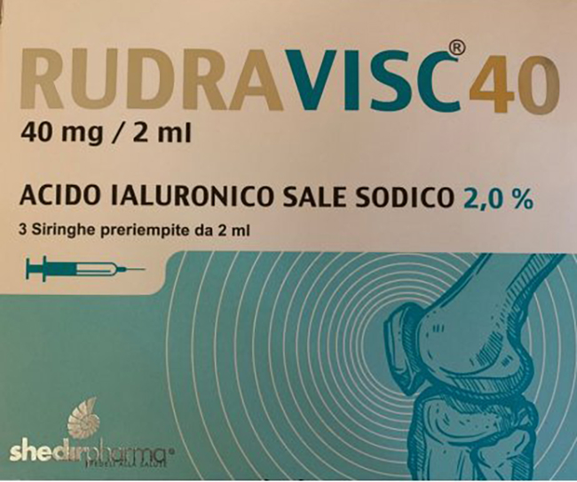SIRINGA INTRA-ARTICOLARE RUDRAVISC 40 HC ACIDO IALURONICO SALE SODICO 40 MG 2 ML 3 PEZZI - Farmadott.it
