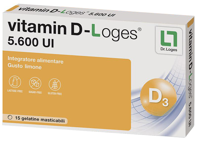 VITAMIN D-LOGES 15 GELATINE MASTICABILI GUSTO LIMONE - Farmadott.it