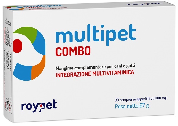 MULTIPET COMBO INTEGRAZIONE MULTIVITAMINICA CANI E GATTI 30 COMPRESSE APPETIBILI DA 900 MG - Farmadott.it