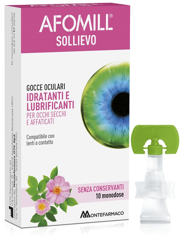 AFOMILL SOLLIEVO GOCCE OCULARI OCCHI 10 FIALE DA 0,5 ML - Farmadott.it