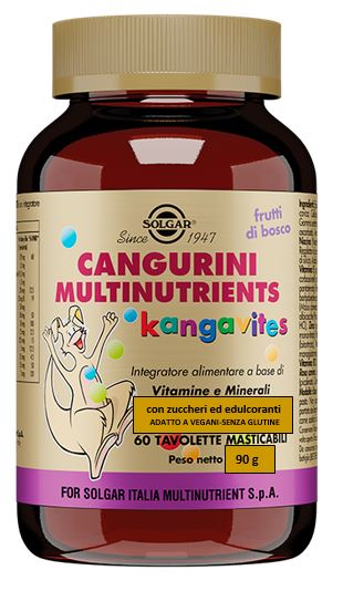 CANGURINI MULTINUTRIENTS FRUTTI BOSCO 60 TAVOLETTE MASTICABILI - Farmadott.it