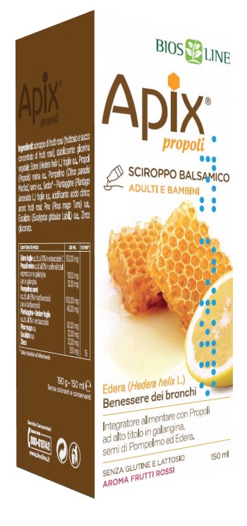 APIX PROPOLI SCIROPPO BALSAMICO SENZA CONSERVANTI 150 ML BIOSLINE - Farmadott.it