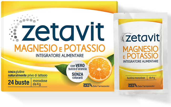 ZETAVIT MAGNESIO POTASSIO 24 BUSTINE DA 4 G - Farmadott.it