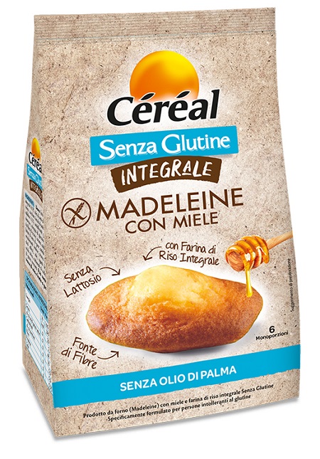 CEREAL SENZA GLUTINE INTEGRALE MADELEINE CON MIELE 170 G - Farmadott.it